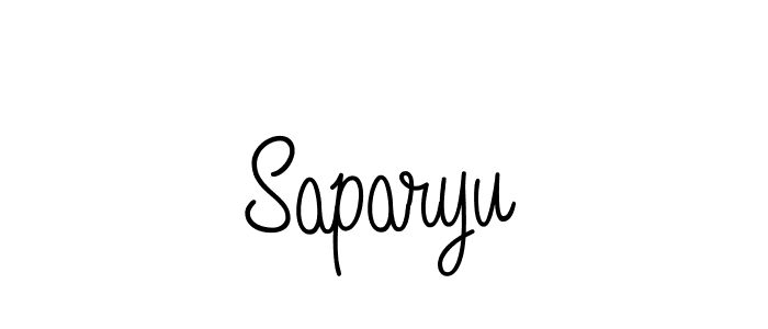 You should practise on your own different ways (Angelique-Rose-font-FFP) to write your name (Saparyu) in signature. don't let someone else do it for you. Saparyu signature style 5 images and pictures png