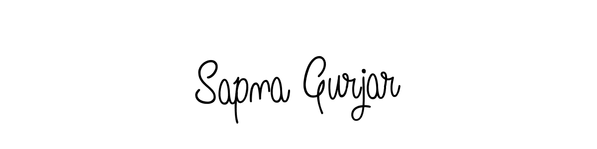 How to make Sapna Gurjar signature? Angelique-Rose-font-FFP is a professional autograph style. Create handwritten signature for Sapna Gurjar name. Sapna Gurjar signature style 5 images and pictures png