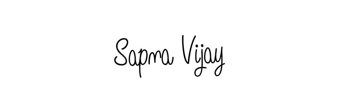 You should practise on your own different ways (Angelique-Rose-font-FFP) to write your name (Sapna Vijay) in signature. don't let someone else do it for you. Sapna Vijay signature style 5 images and pictures png