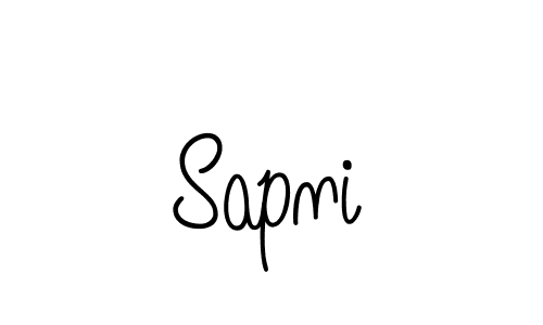 Make a beautiful signature design for name Sapni. With this signature (Angelique-Rose-font-FFP) style, you can create a handwritten signature for free. Sapni signature style 5 images and pictures png