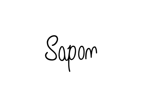 Sapon stylish signature style. Best Handwritten Sign (Angelique-Rose-font-FFP) for my name. Handwritten Signature Collection Ideas for my name Sapon. Sapon signature style 5 images and pictures png