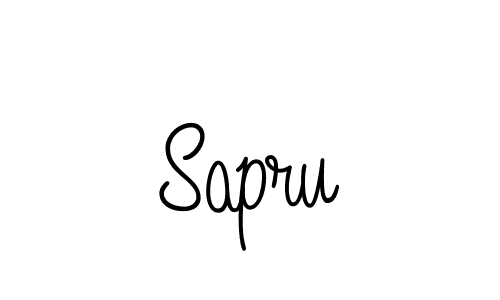 Make a beautiful signature design for name Sapru. With this signature (Angelique-Rose-font-FFP) style, you can create a handwritten signature for free. Sapru signature style 5 images and pictures png