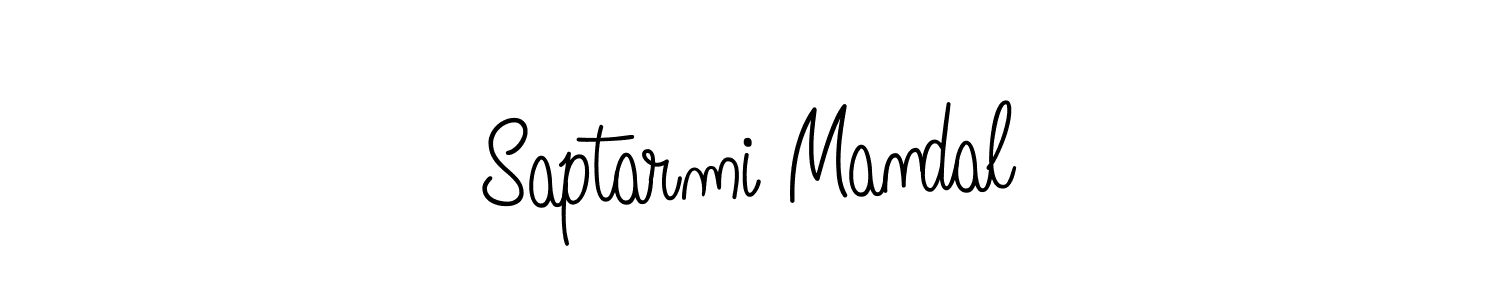 Use a signature maker to create a handwritten signature online. With this signature software, you can design (Angelique-Rose-font-FFP) your own signature for name Saptarmi Mandal. Saptarmi Mandal signature style 5 images and pictures png