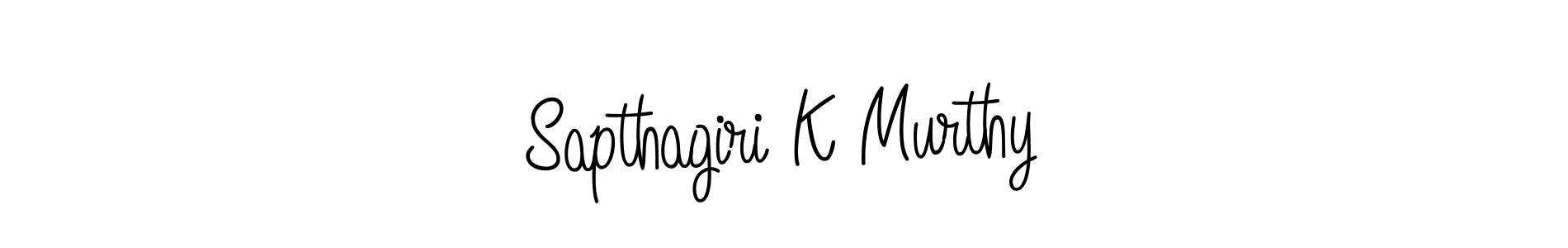 How to make Sapthagiri K Murthy name signature. Use Angelique-Rose-font-FFP style for creating short signs online. This is the latest handwritten sign. Sapthagiri K Murthy signature style 5 images and pictures png