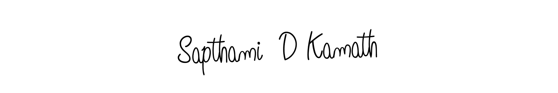 How to make Sapthami  D Kamath signature? Angelique-Rose-font-FFP is a professional autograph style. Create handwritten signature for Sapthami  D Kamath name. Sapthami  D Kamath signature style 5 images and pictures png
