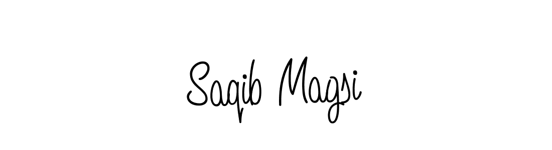 Create a beautiful signature design for name Saqib Magsi. With this signature (Angelique-Rose-font-FFP) fonts, you can make a handwritten signature for free. Saqib Magsi signature style 5 images and pictures png