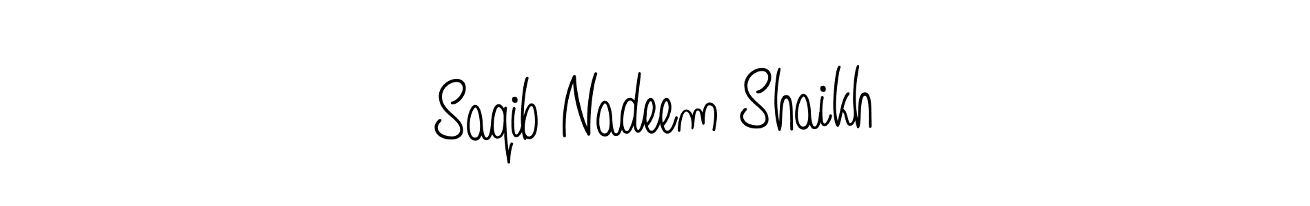 How to make Saqib Nadeem Shaikh signature? Angelique-Rose-font-FFP is a professional autograph style. Create handwritten signature for Saqib Nadeem Shaikh name. Saqib Nadeem Shaikh signature style 5 images and pictures png