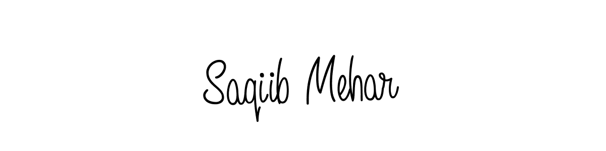 Saqiib Mehar stylish signature style. Best Handwritten Sign (Angelique-Rose-font-FFP) for my name. Handwritten Signature Collection Ideas for my name Saqiib Mehar. Saqiib Mehar signature style 5 images and pictures png