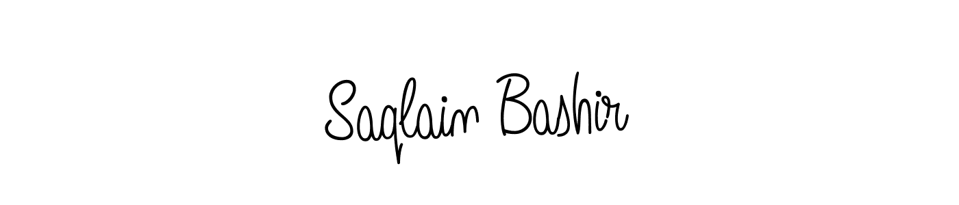 Make a beautiful signature design for name Saqlain Bashir. With this signature (Angelique-Rose-font-FFP) style, you can create a handwritten signature for free. Saqlain Bashir signature style 5 images and pictures png