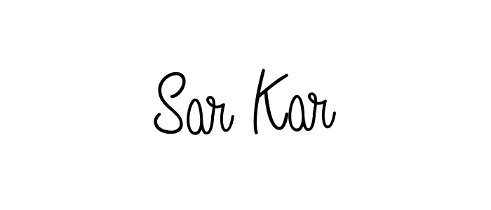 You should practise on your own different ways (Angelique-Rose-font-FFP) to write your name (Sar Kar) in signature. don't let someone else do it for you. Sar Kar signature style 5 images and pictures png