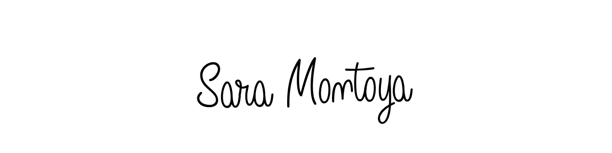 Use a signature maker to create a handwritten signature online. With this signature software, you can design (Angelique-Rose-font-FFP) your own signature for name Sara Montoya. Sara Montoya signature style 5 images and pictures png