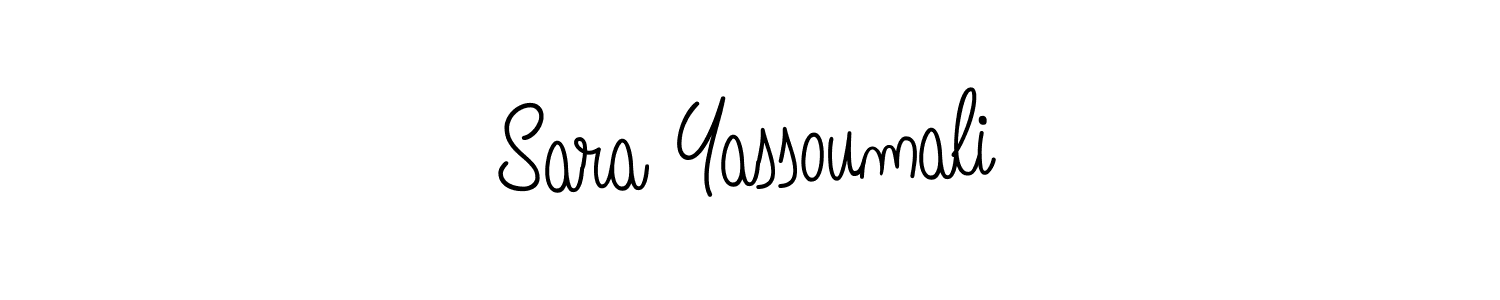How to make Sara Yassoumali name signature. Use Angelique-Rose-font-FFP style for creating short signs online. This is the latest handwritten sign. Sara Yassoumali signature style 5 images and pictures png