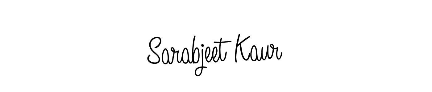 The best way (Angelique-Rose-font-FFP) to make a short signature is to pick only two or three words in your name. The name Sarabjeet Kaur include a total of six letters. For converting this name. Sarabjeet Kaur signature style 5 images and pictures png