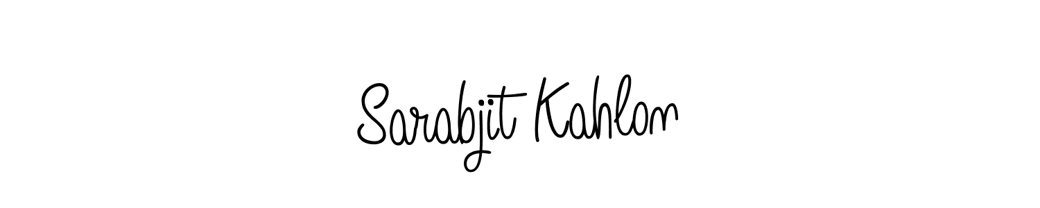 You should practise on your own different ways (Angelique-Rose-font-FFP) to write your name (Sarabjit Kahlon) in signature. don't let someone else do it for you. Sarabjit Kahlon signature style 5 images and pictures png