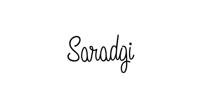 Make a beautiful signature design for name Saradgi. With this signature (Angelique-Rose-font-FFP) style, you can create a handwritten signature for free. Saradgi signature style 5 images and pictures png