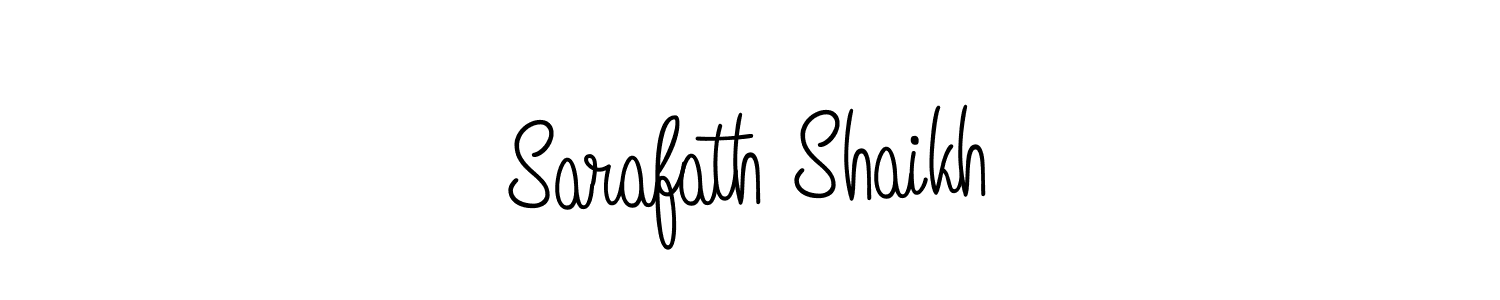 The best way (Angelique-Rose-font-FFP) to make a short signature is to pick only two or three words in your name. The name Sarafath Shaikh include a total of six letters. For converting this name. Sarafath Shaikh signature style 5 images and pictures png