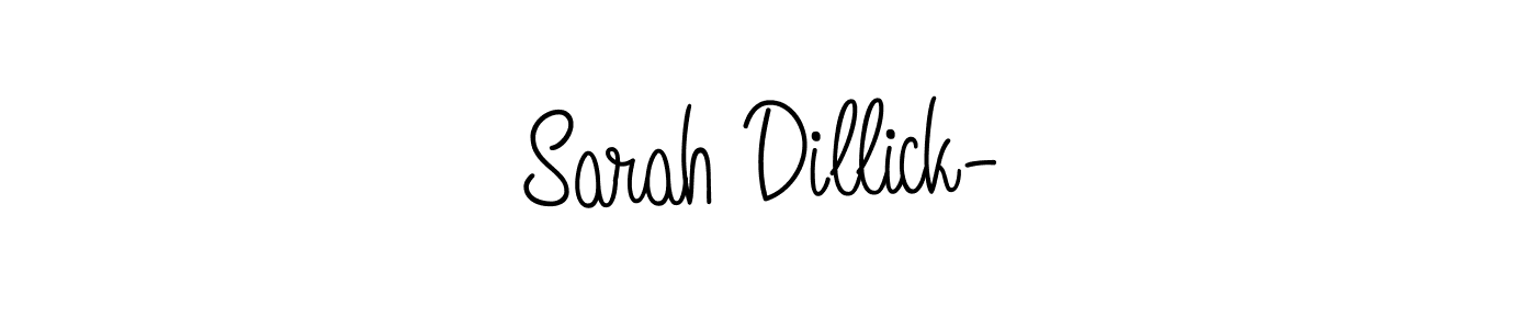 How to Draw Sarah Dillick- signature style? Angelique-Rose-font-FFP is a latest design signature styles for name Sarah Dillick-. Sarah Dillick- signature style 5 images and pictures png
