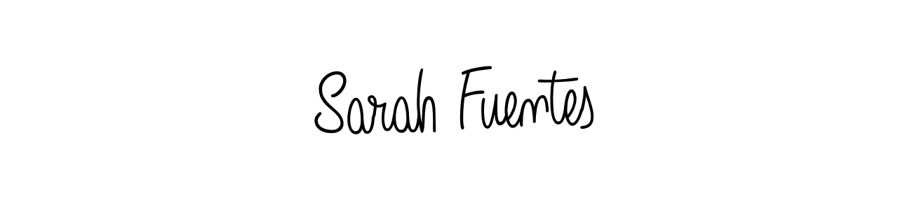 Sarah Fuentes stylish signature style. Best Handwritten Sign (Angelique-Rose-font-FFP) for my name. Handwritten Signature Collection Ideas for my name Sarah Fuentes. Sarah Fuentes signature style 5 images and pictures png