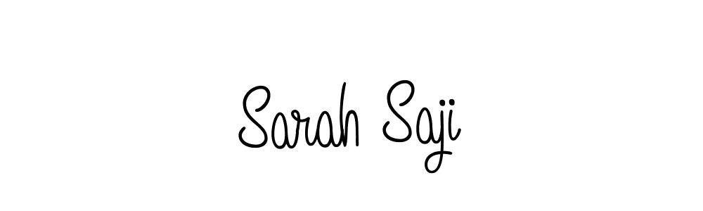 You should practise on your own different ways (Angelique-Rose-font-FFP) to write your name (Sarah Saji) in signature. don't let someone else do it for you. Sarah Saji signature style 5 images and pictures png