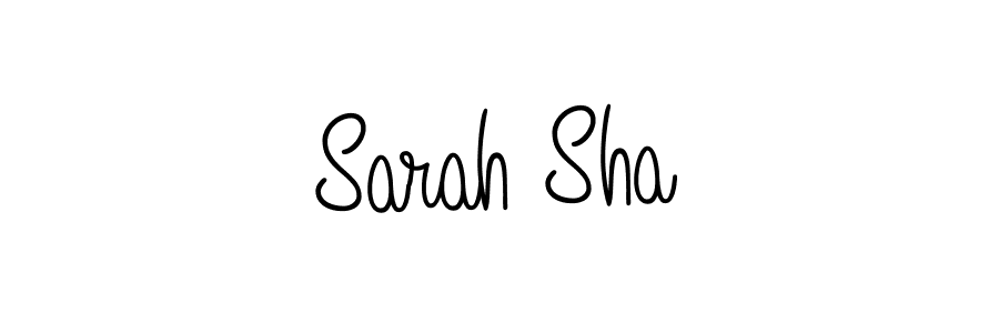 Make a beautiful signature design for name Sarah Sha. With this signature (Angelique-Rose-font-FFP) style, you can create a handwritten signature for free. Sarah Sha signature style 5 images and pictures png