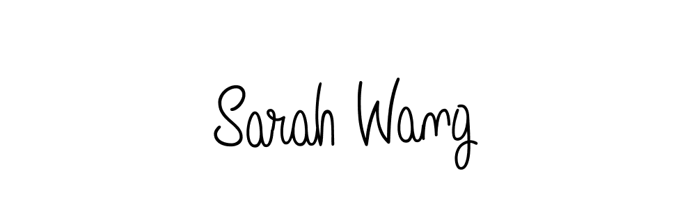 You should practise on your own different ways (Angelique-Rose-font-FFP) to write your name (Sarah Wang) in signature. don't let someone else do it for you. Sarah Wang signature style 5 images and pictures png