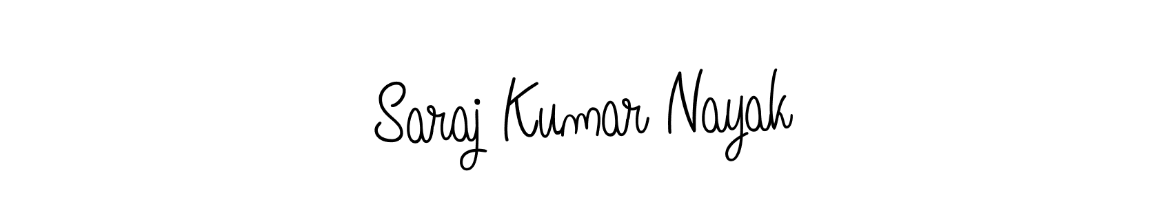 Use a signature maker to create a handwritten signature online. With this signature software, you can design (Angelique-Rose-font-FFP) your own signature for name Saraj Kumar Nayak. Saraj Kumar Nayak signature style 5 images and pictures png