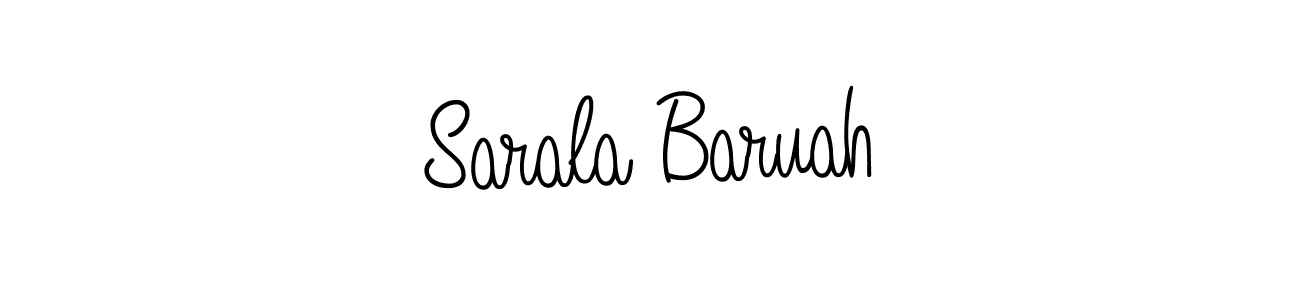 Make a beautiful signature design for name Sarala Baruah. With this signature (Angelique-Rose-font-FFP) style, you can create a handwritten signature for free. Sarala Baruah signature style 5 images and pictures png