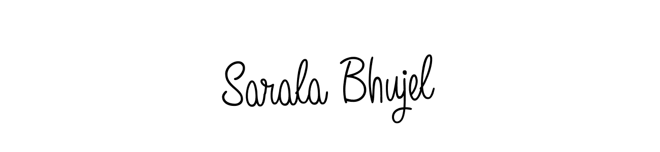 How to make Sarala Bhujel signature? Angelique-Rose-font-FFP is a professional autograph style. Create handwritten signature for Sarala Bhujel name. Sarala Bhujel signature style 5 images and pictures png