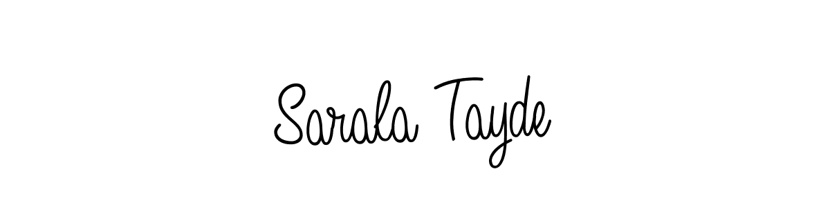 Also You can easily find your signature by using the search form. We will create Sarala Tayde name handwritten signature images for you free of cost using Angelique-Rose-font-FFP sign style. Sarala Tayde signature style 5 images and pictures png