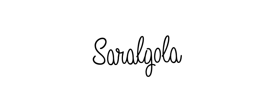 Design your own signature with our free online signature maker. With this signature software, you can create a handwritten (Angelique-Rose-font-FFP) signature for name Saralgola. Saralgola signature style 5 images and pictures png