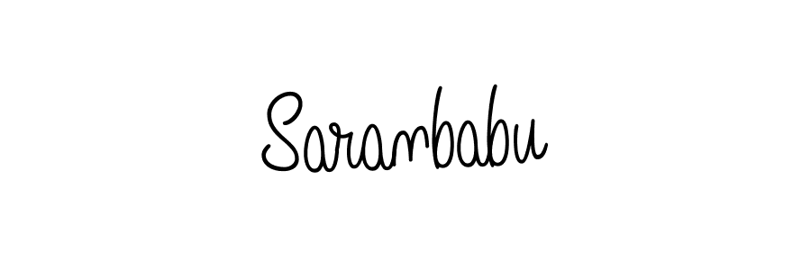 You should practise on your own different ways (Angelique-Rose-font-FFP) to write your name (Saranbabu) in signature. don't let someone else do it for you. Saranbabu signature style 5 images and pictures png