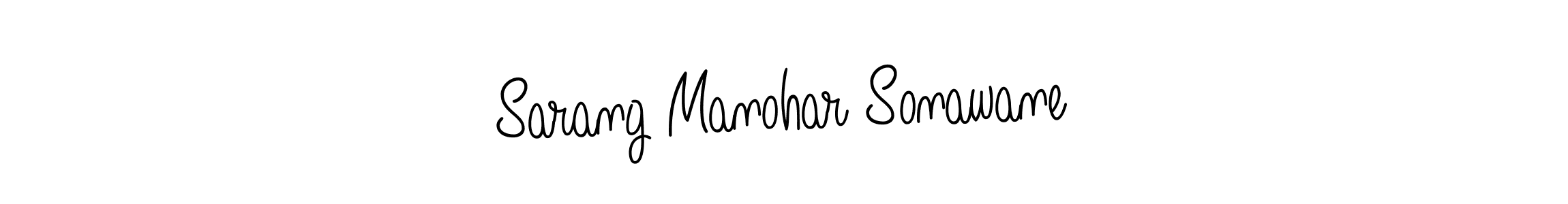 Make a beautiful signature design for name Sarang Manohar Sonawane. With this signature (Angelique-Rose-font-FFP) style, you can create a handwritten signature for free. Sarang Manohar Sonawane signature style 5 images and pictures png