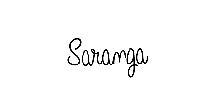 How to make Saranga name signature. Use Angelique-Rose-font-FFP style for creating short signs online. This is the latest handwritten sign. Saranga signature style 5 images and pictures png