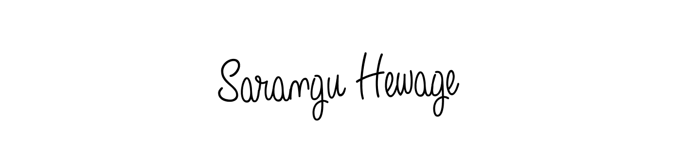 How to make Sarangu Hewage name signature. Use Angelique-Rose-font-FFP style for creating short signs online. This is the latest handwritten sign. Sarangu Hewage signature style 5 images and pictures png