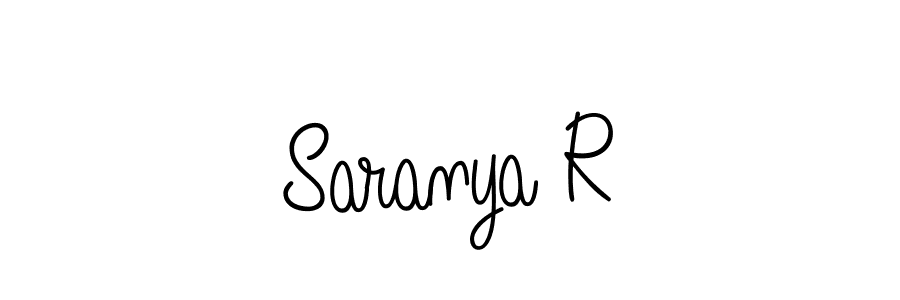 Make a beautiful signature design for name Saranya R. With this signature (Angelique-Rose-font-FFP) style, you can create a handwritten signature for free. Saranya R signature style 5 images and pictures png