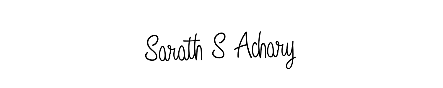 How to make Sarath S Achary name signature. Use Angelique-Rose-font-FFP style for creating short signs online. This is the latest handwritten sign. Sarath S Achary signature style 5 images and pictures png