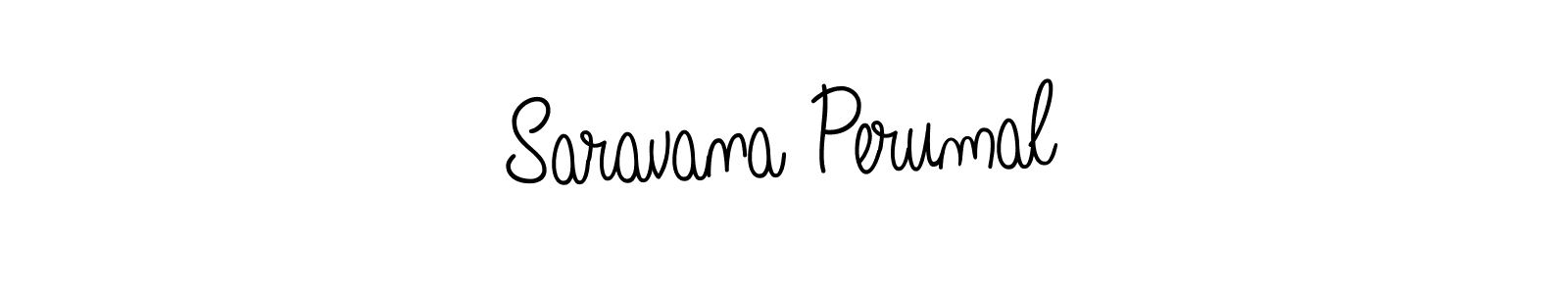 Design your own signature with our free online signature maker. With this signature software, you can create a handwritten (Angelique-Rose-font-FFP) signature for name Saravana Perumal. Saravana Perumal signature style 5 images and pictures png