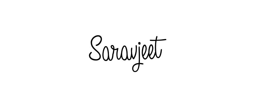How to make Saravjeet name signature. Use Angelique-Rose-font-FFP style for creating short signs online. This is the latest handwritten sign. Saravjeet signature style 5 images and pictures png