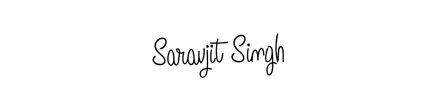 Make a beautiful signature design for name Saravjit Singh. With this signature (Angelique-Rose-font-FFP) style, you can create a handwritten signature for free. Saravjit Singh signature style 5 images and pictures png