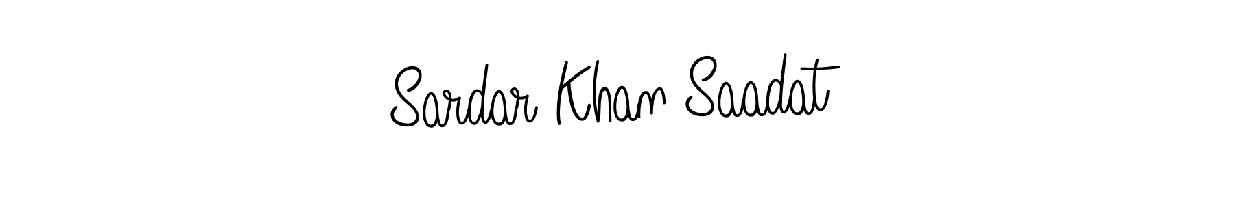 Make a beautiful signature design for name Sardar Khan Saadat. With this signature (Angelique-Rose-font-FFP) style, you can create a handwritten signature for free. Sardar Khan Saadat signature style 5 images and pictures png