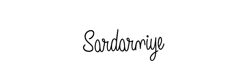 Sardarniye stylish signature style. Best Handwritten Sign (Angelique-Rose-font-FFP) for my name. Handwritten Signature Collection Ideas for my name Sardarniye. Sardarniye signature style 5 images and pictures png