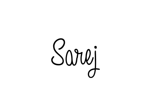 Use a signature maker to create a handwritten signature online. With this signature software, you can design (Angelique-Rose-font-FFP) your own signature for name Sarej. Sarej signature style 5 images and pictures png
