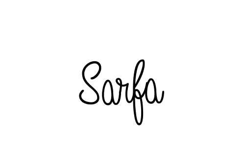 Make a beautiful signature design for name Sarfa. With this signature (Angelique-Rose-font-FFP) style, you can create a handwritten signature for free. Sarfa signature style 5 images and pictures png