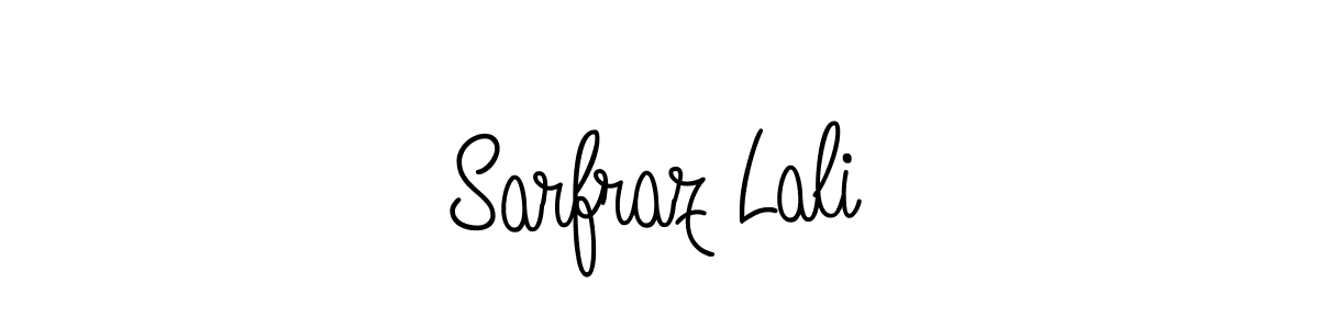 You should practise on your own different ways (Angelique-Rose-font-FFP) to write your name (Sarfraz Lali) in signature. don't let someone else do it for you. Sarfraz Lali signature style 5 images and pictures png