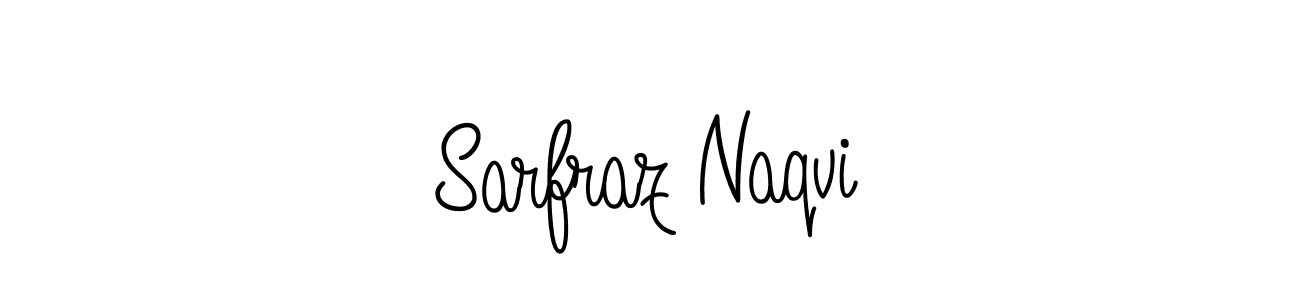 Make a beautiful signature design for name Sarfraz Naqvi. With this signature (Angelique-Rose-font-FFP) style, you can create a handwritten signature for free. Sarfraz Naqvi signature style 5 images and pictures png