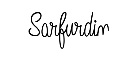 You should practise on your own different ways (Angelique-Rose-font-FFP) to write your name (Sarfurdin) in signature. Don't let someone else do it for you. Sarfurdin signature style 5 images and pictures png