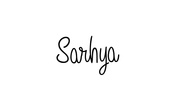 Sarhya stylish signature style. Best Handwritten Sign (Angelique-Rose-font-FFP) for my name. Handwritten Signature Collection Ideas for my name Sarhya. Sarhya signature style 5 images and pictures png