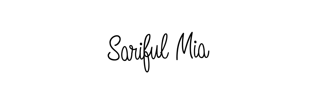 You should practise on your own different ways (Angelique-Rose-font-FFP) to write your name (Sariful Mia) in signature. don't let someone else do it for you. Sariful Mia signature style 5 images and pictures png
