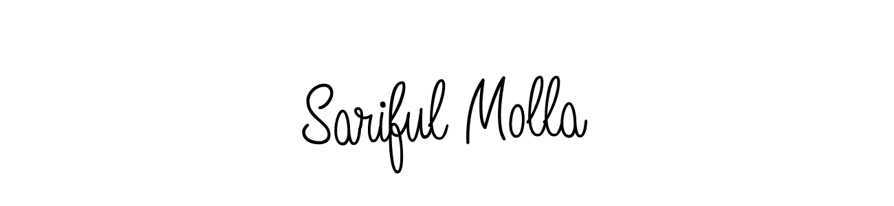 You should practise on your own different ways (Angelique-Rose-font-FFP) to write your name (Sariful Molla) in signature. don't let someone else do it for you. Sariful Molla signature style 5 images and pictures png