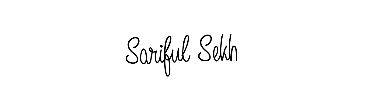 Use a signature maker to create a handwritten signature online. With this signature software, you can design (Angelique-Rose-font-FFP) your own signature for name Sariful Sekh. Sariful Sekh signature style 5 images and pictures png